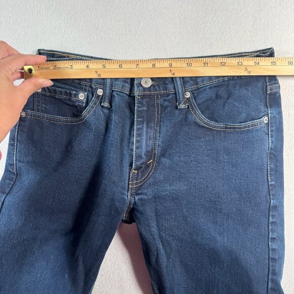 Levis Jeans Mens 31 Blue 511 Slim Straight Mid Rise Dark Wash Stretch - Picture 7 of 13